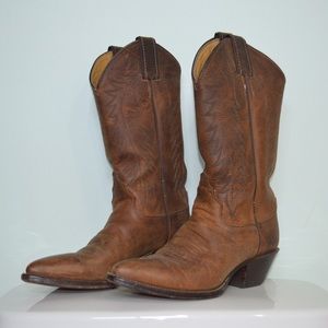Brown Leather Justin Cowgirl Boots